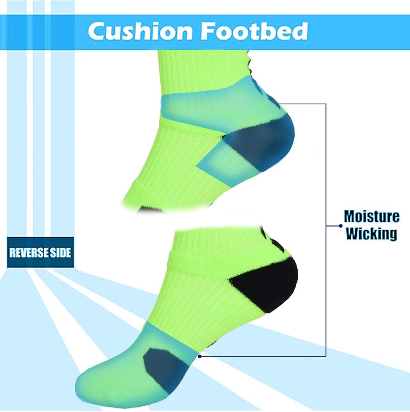 Popuid Youth Thick Basketball Socks for Boys - Cushioned Sports Compression Sock for Active Kids, Fits Ages 6-12 - Image 5